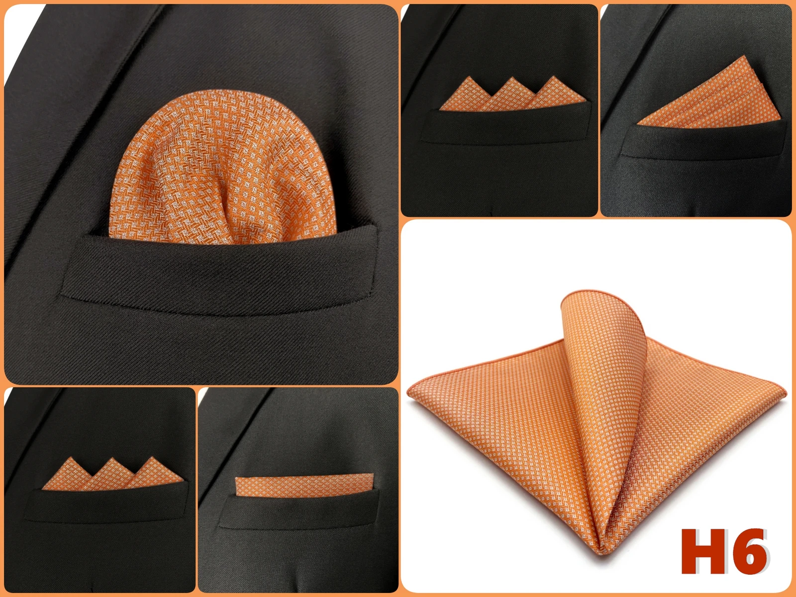 Pocket Square Handkerchief for Men Polka Dot Dots Plaid Check Checkered Suit Pocket Towel Hanky Mens Gift Wedding Business Party