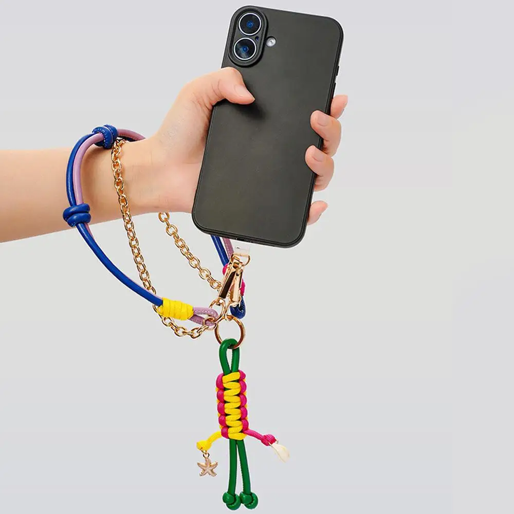 

Bag Hanging Decoration Cute Bag Pendant Cellphone Rope Sweet Keychain Clothing Decor Colorful Collision Shell Lanyard Weave
