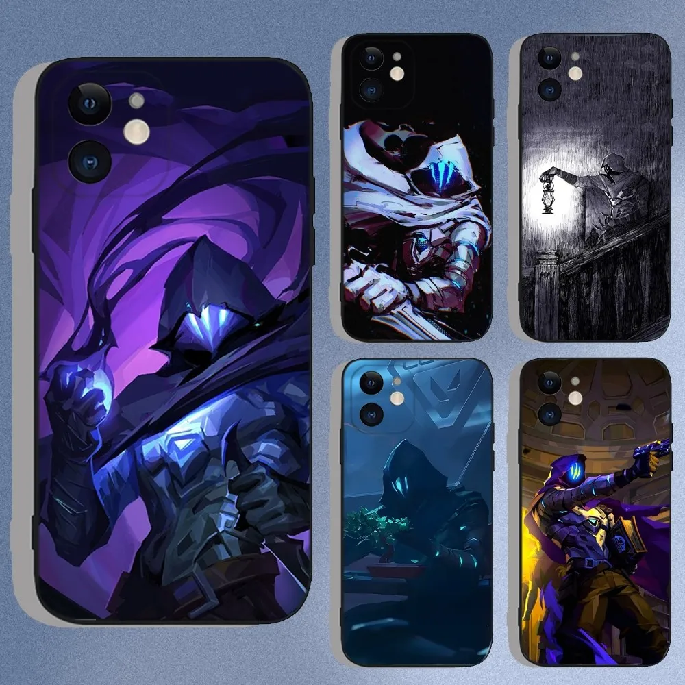 

Omen V-ValorantS Game Phone Case For iPhone 16e,16,15,14,13,12,11,XS,XR,X,8,7,Pro,Max,Plus,Mini Silicone Black Funda Shell