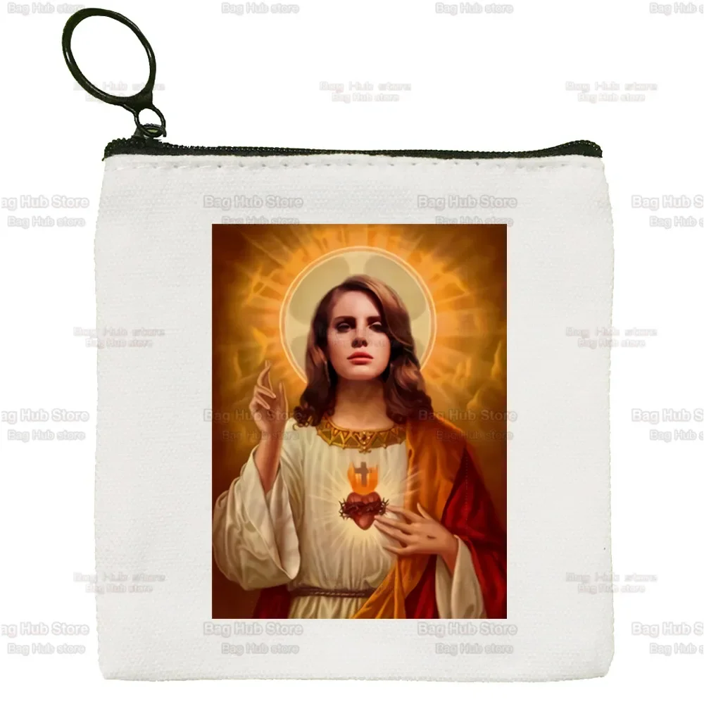 لانا ديل ري النسخة الكورية بسيطة صغيرة مربع قماش محفظة نسائية للعملات المعدنية مخصص محفظة نسائية للعملات المعدنية التوضيح مفتاح حافظة بسيطة حقيبة ملابس صغيرة #2