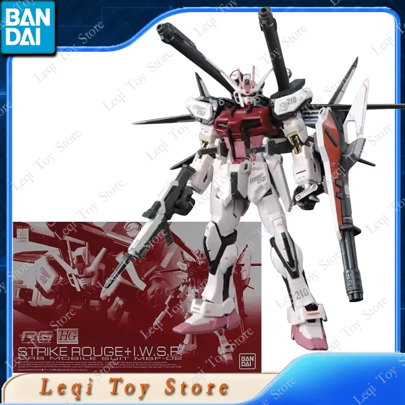 

Bandai Original Genuine RG HG STRIKE ROUGE + I.W.S.P. ORB MOBILE MBF-02 Anime Action Figures Toys Gift Assembly Model Ornaments