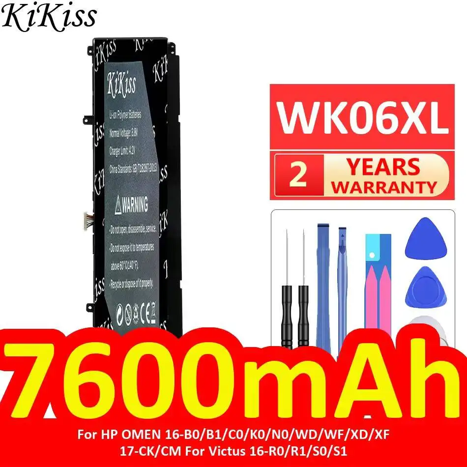 Laptop Battery WK06XL 7600mAh For HP Omen 16-B0 B1 C0 K0 N0 WD WF XD XF 17-CK CM For Victus 16-R0 R1 S0 S1