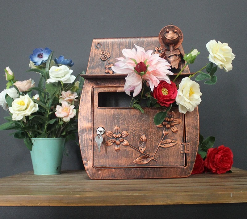 Animal Mailbox European Pastoral Vintage Iron Wall Hanging Letter Box for Garden Balcony Outdoor Metal Craft Decor Ornament