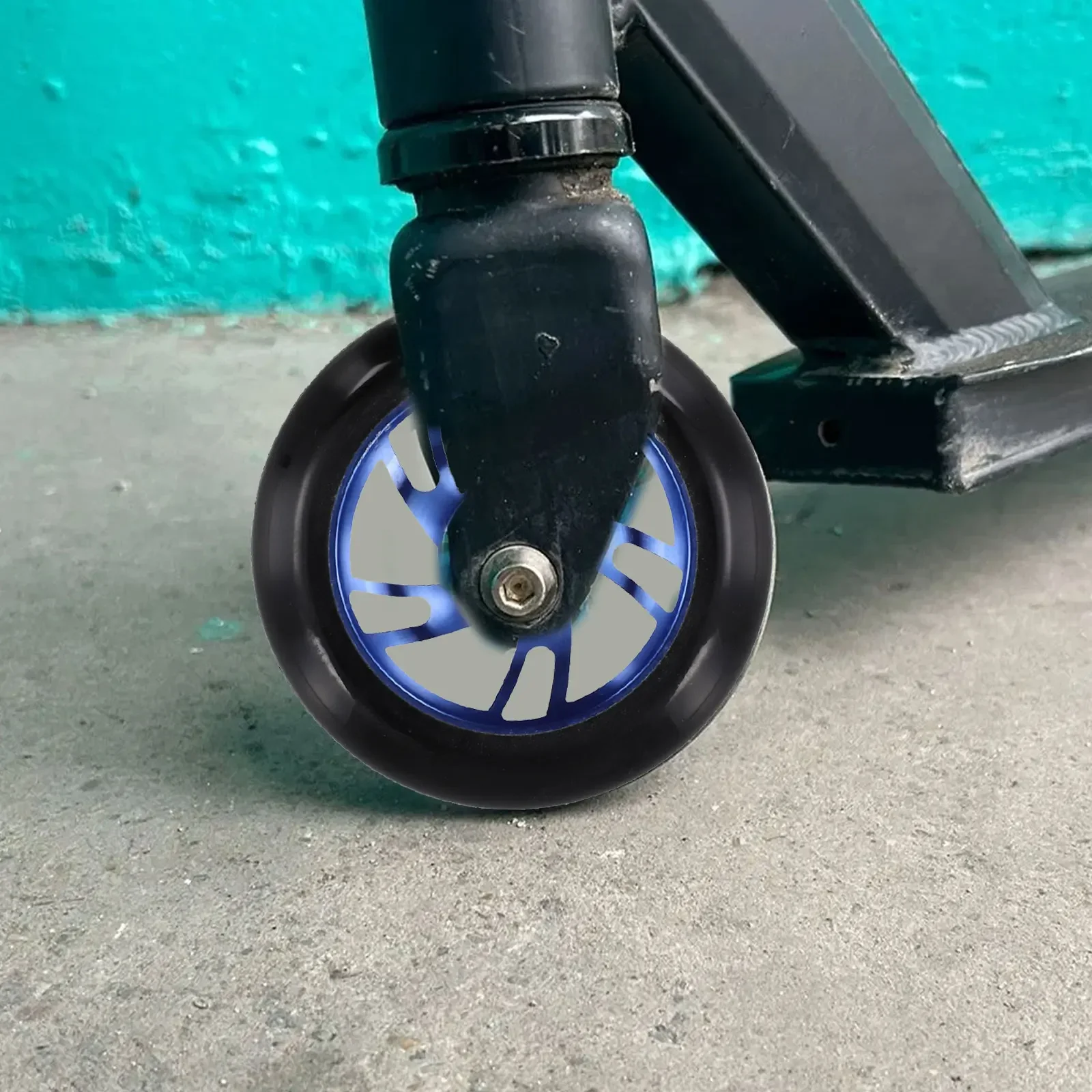 

Replacement 2pcs Pro Scooter Wheels with Aluminum Alloy Hub and Polyurethane Tires 100mm Diameter Including Bearings