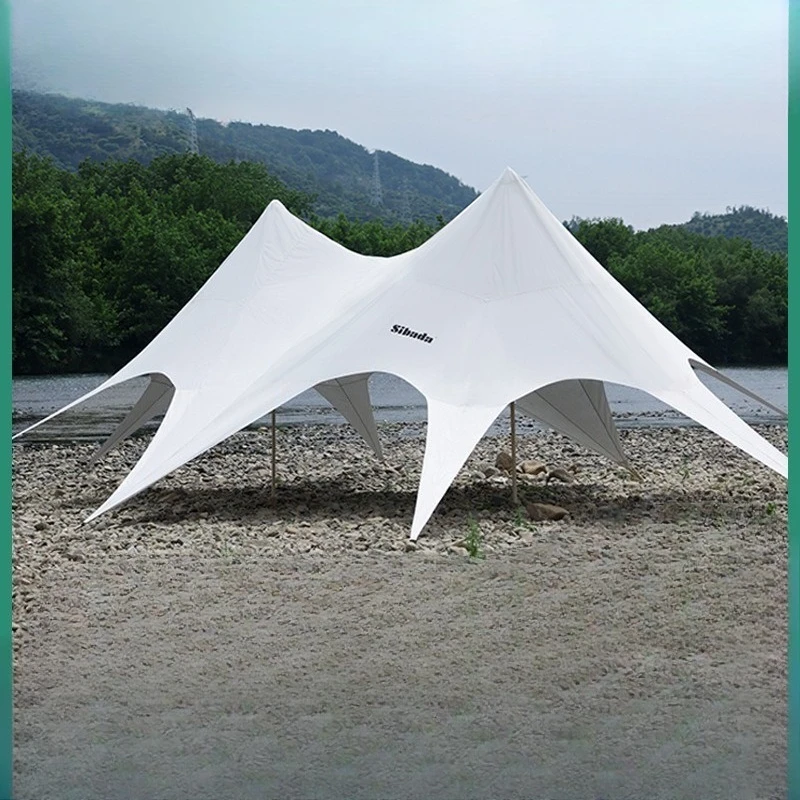 Twin Peaks Lotus Cloud Top Dome Tent Outdoor Large Mount Wanzhong Three Peaks Camel Campsite Dome Sunshade