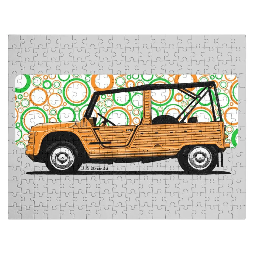 My drawing of the classic orange French beach car Jigsaw Puzzle Personalized Kids Gifts Wood Puzzles For Adults