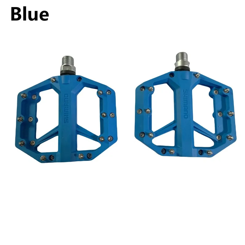 SHIMANO PD-GR400 GR500 Flat Pedal Black/Blue/Red One Pair Bike Pedal For All Mountain Casual Trail Riding Original