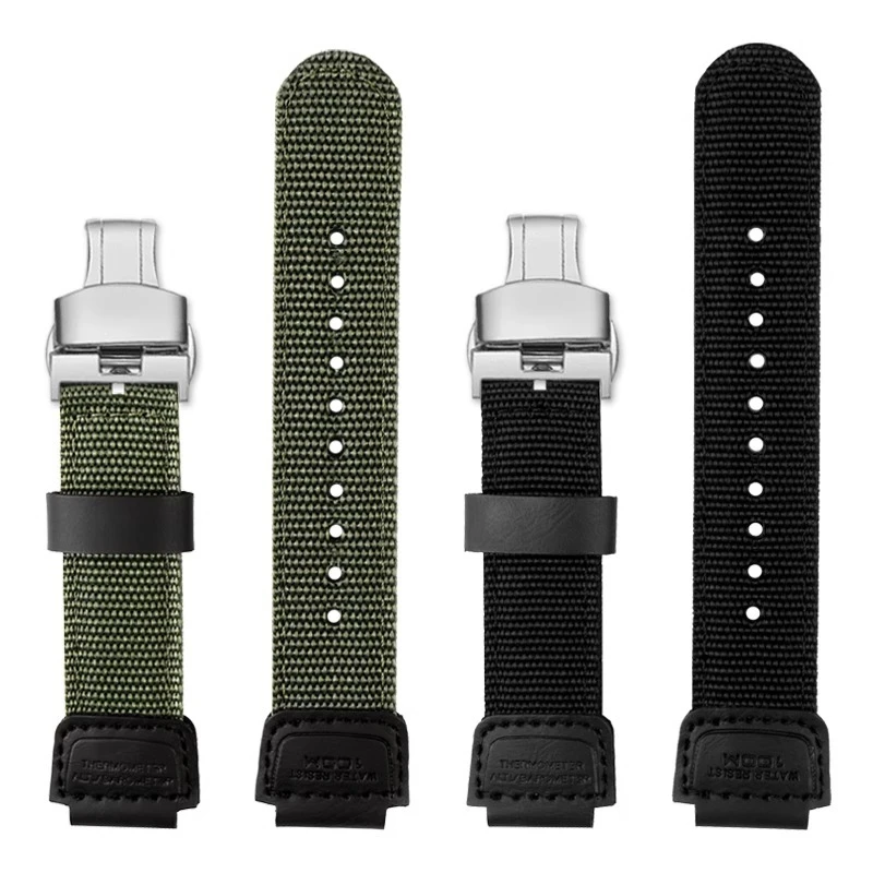 Modified Nylon Canvas Watch Strap for CASIO AE1200 AE-1200 AE1300 AE1500/1000 A158 A159 SGW400 AQ-150W Outdoor Sports Watchband