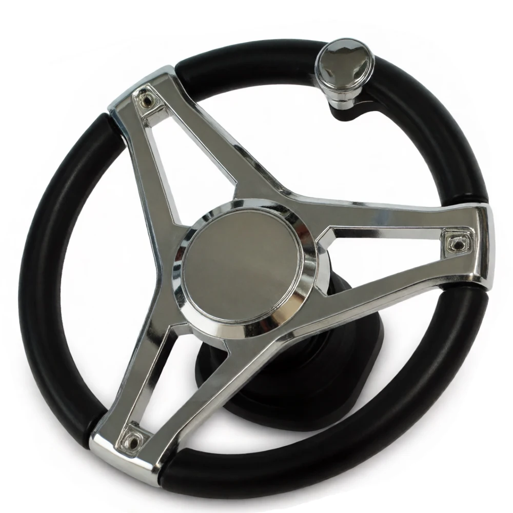 

Рулевое колесо для лодки диаметром 13,5 дюймов, 3-спицевое, морское рулевое колесо для Seastar и Verado с поворотной ручкой