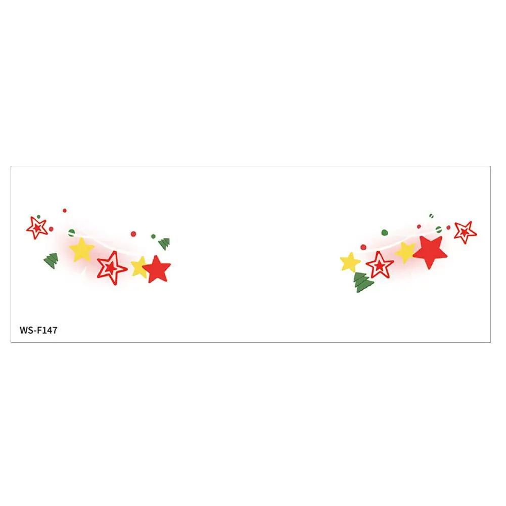 Weihnachts-Gesichtsaufkleber-Set, Weihnachtsmann, Rentier, Schneeflockenglocken, hypoallergen, selbstklebend, für Party, Foto, Make-up, Familie, Feiern