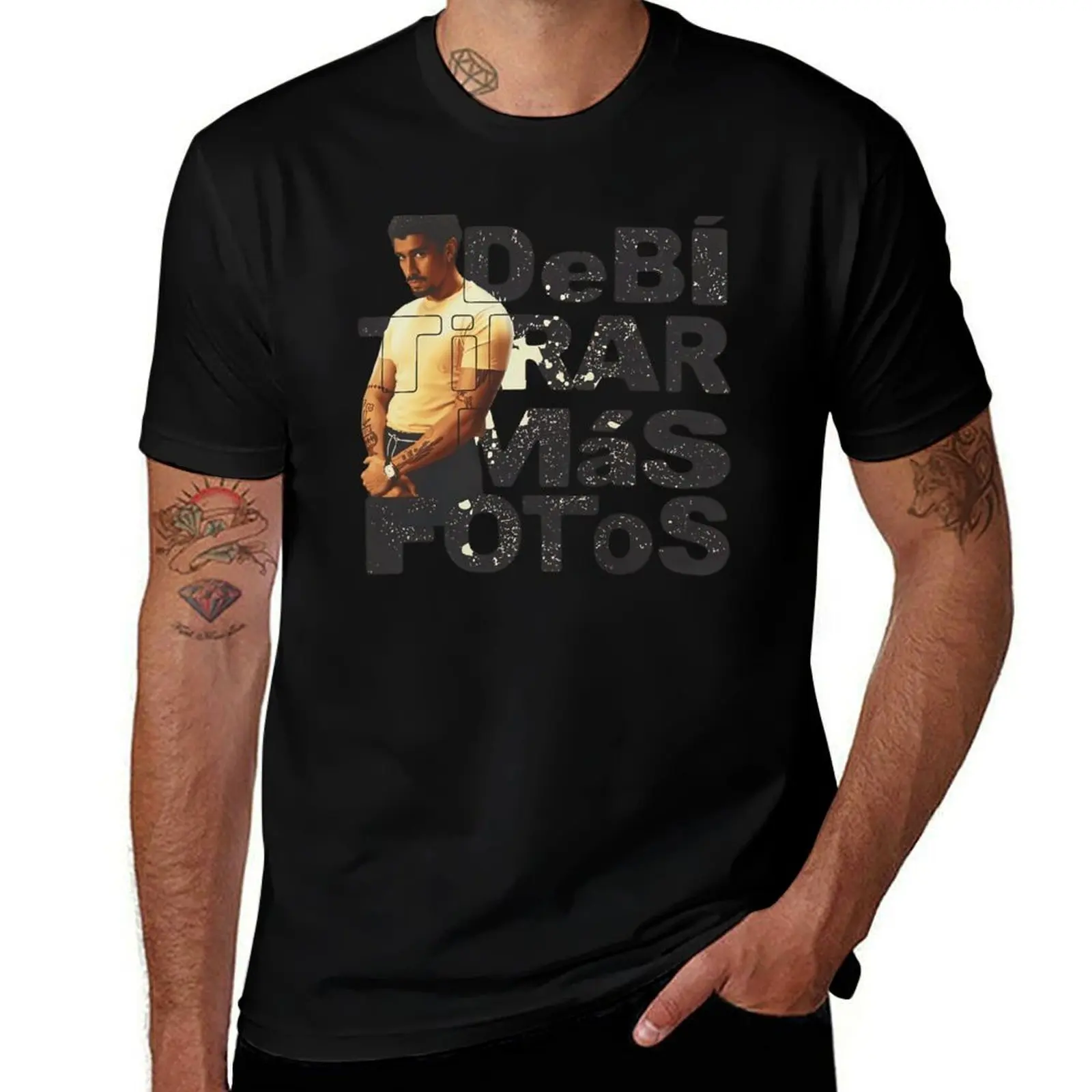 

Bad Bunny Debi Tirar Mas Fotos Retro T-Shirt boys animal print anime stuff graphic tee shirt mens t shirts pack