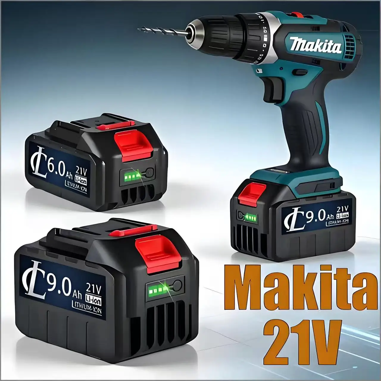 

18V 21V 388VF Replacement Battery 3000-9000mAh Long Life Fast Charging for Makita Power Tool