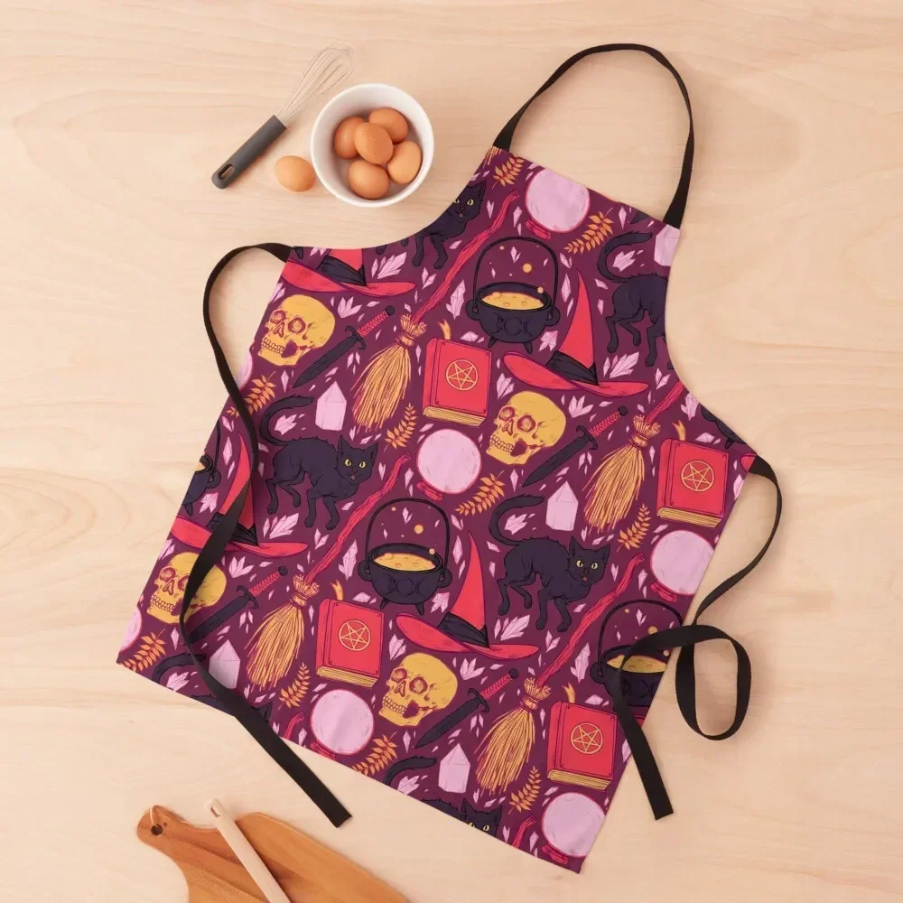 

Witch Supplies in Wine Apron For Women for kitchen useful Customizable Apron