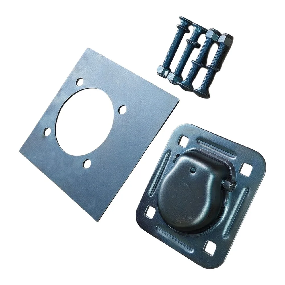 5000 lbs Rated Steel D Ring Anchor Kit for Recessed Installation on Truck Bed Trailer Floor Van Cargo Area Load Securing 4