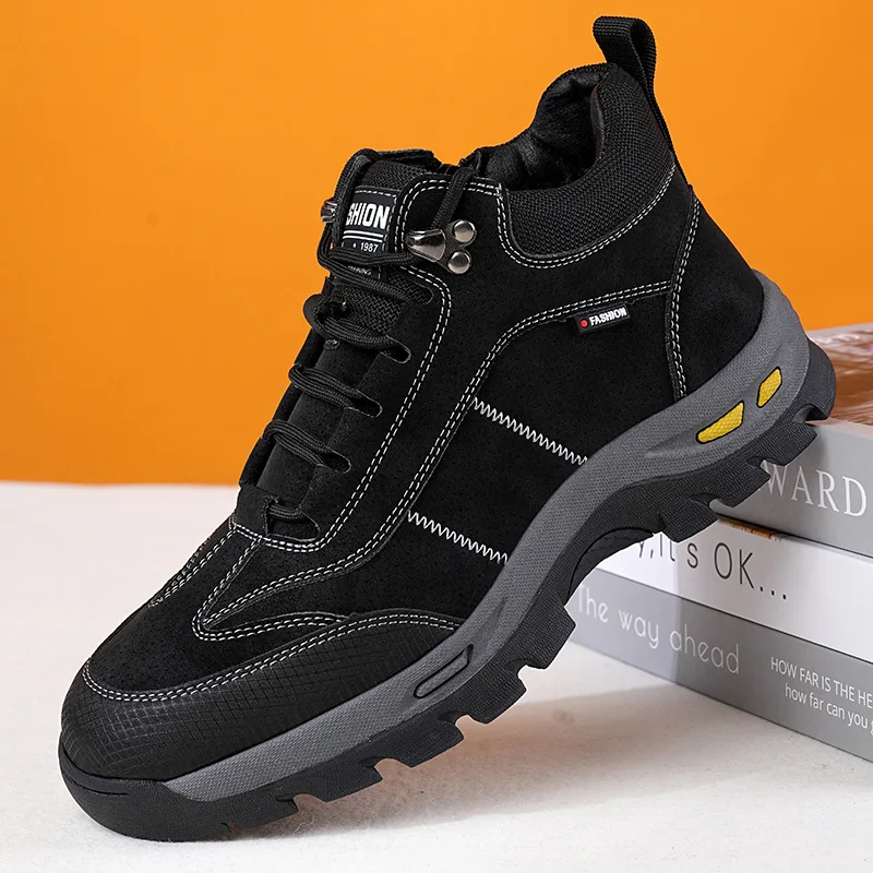 

Autumn Winter Big Size Keep Warm Platform Shoes for Men Fashion Casual Men's High-top Cotton Shoes New Designer Snow Boots Man