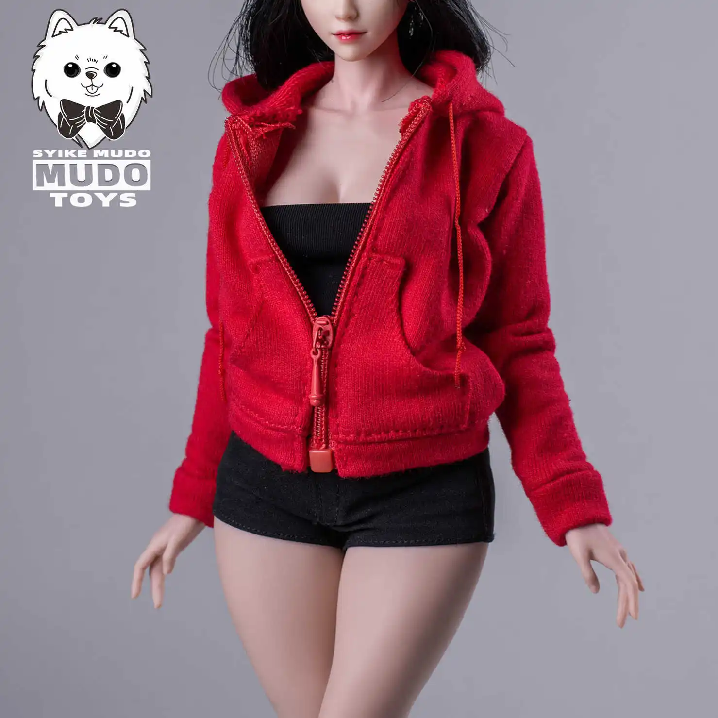 

CTC-006 1/6 Scale Female Soldier Clothes Hoodies Clothered blue grey maroon Jacket Coat For 12-inch Action Figure Model toys
