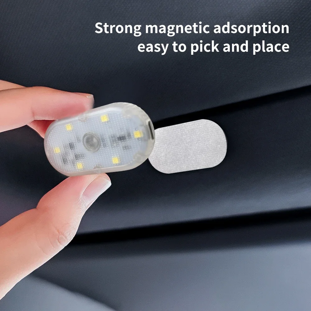 Car Interior LED Night Lighting Under Cabinet Light Touch Sensor Reading Lamp LED Book Lights USB Rechargeable Car Door Light