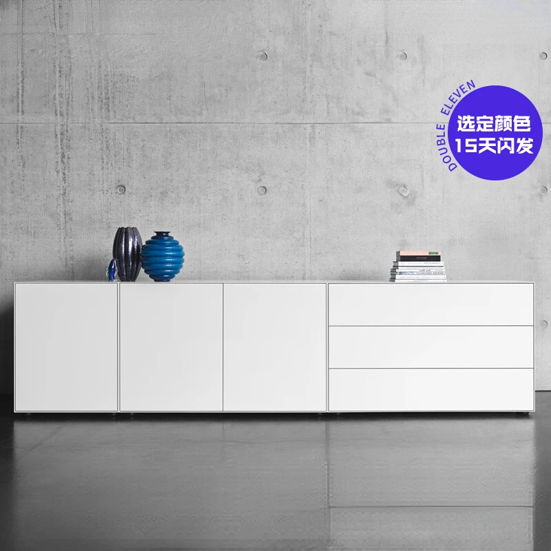 

Italian minimalist lacquer TV cabinet Modern minimalist white sideboard cabinet