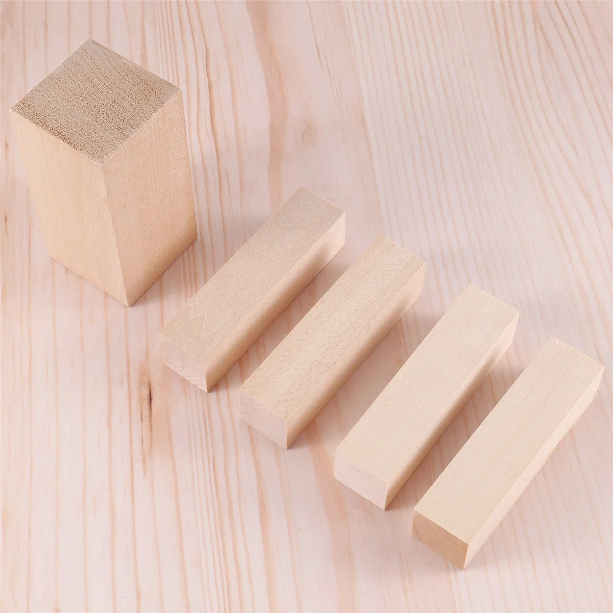 5 Pcs Carving Wood Blocks Whittling Wood Blocks Basswood Carving Blocks Unfinished Soft Wood Set for Carving Beginners