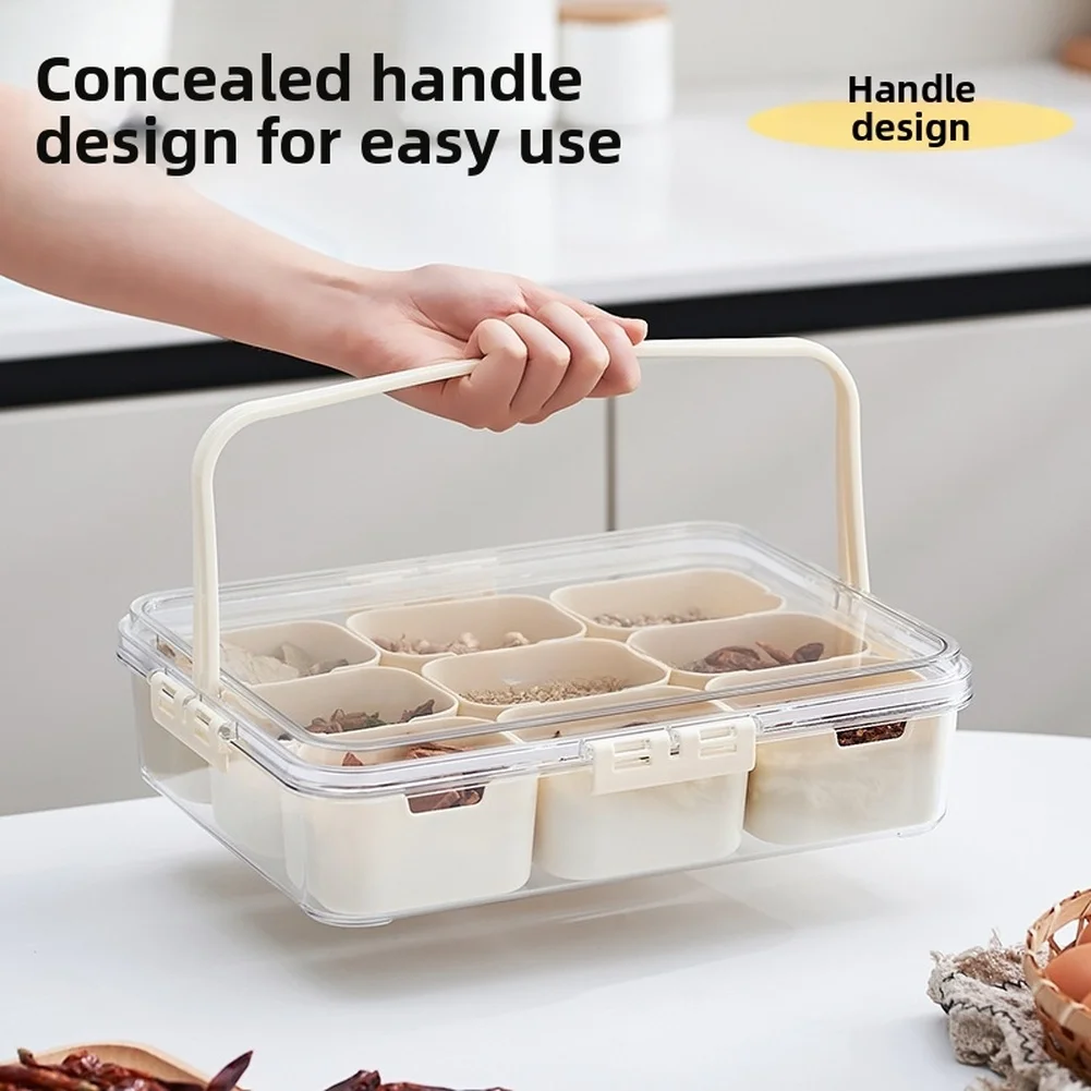 

Spice Storage Containers Plastic Kitchen Organizer Set With Lids For Spices Seasonings Food Salad Storage Kitchen Tablewares