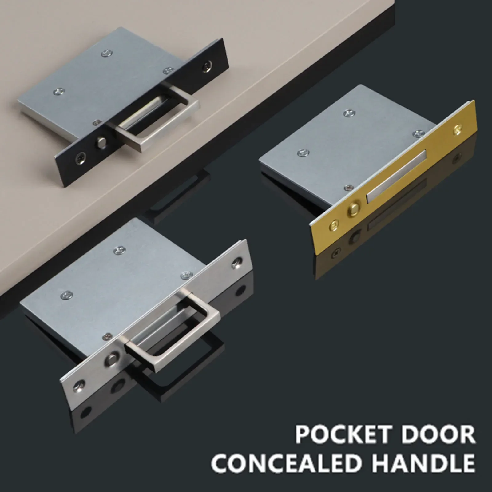 

Pressure Spring Pocket Door Handle Spring Lock Built-In Pocket Door Lock Automatic Bounce Switch For Pocket Doors/sliding Doors