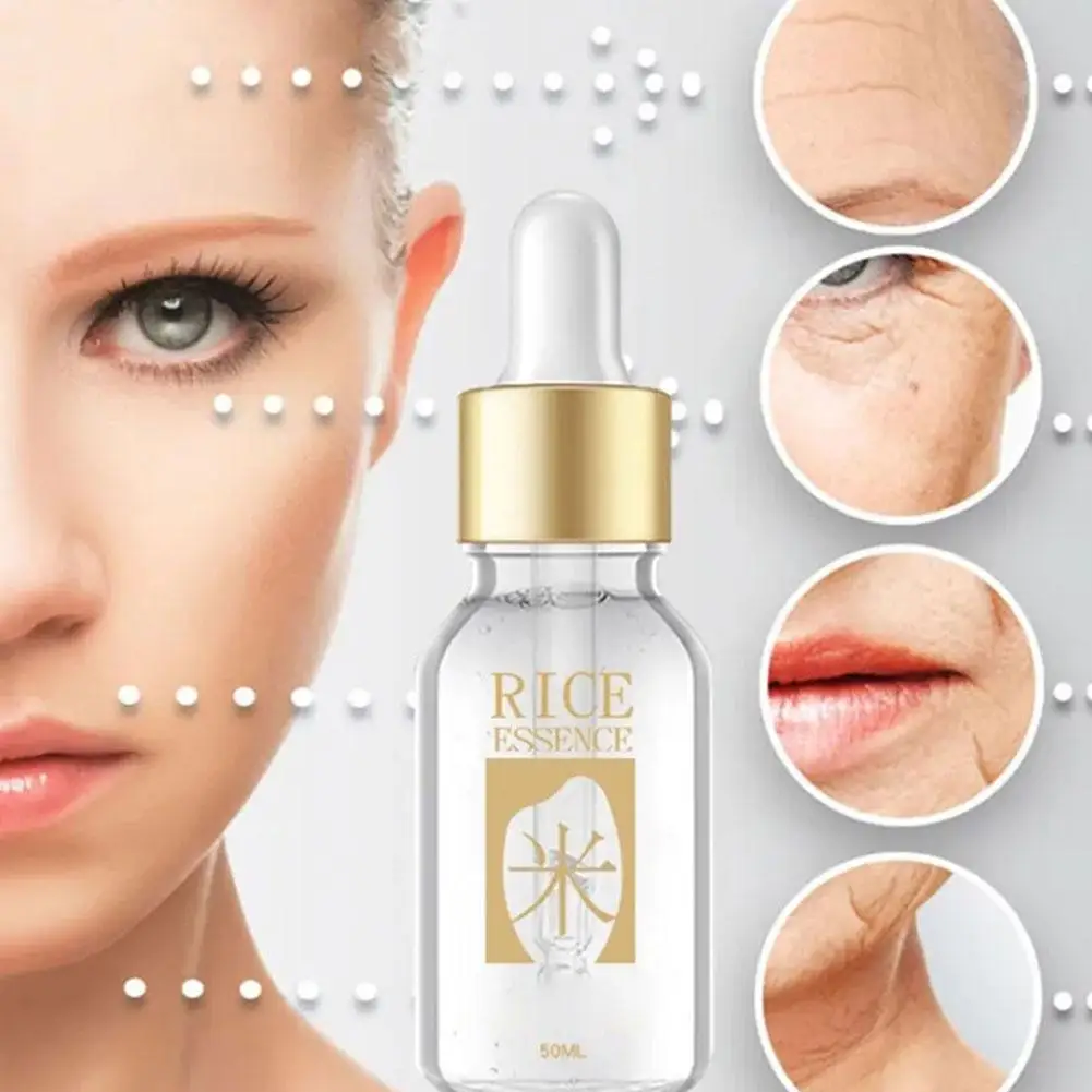 15Cm Witte Rijst Whitening Serum Gezicht Hydraterende Stevige Rimpel Acne Huidlijnen Anti Behandeling Anti Fijne Crème Gezicht Helder Een R6d1