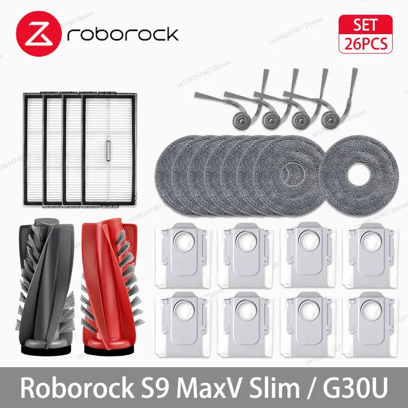 Roborock S9 MaxV Slim / G30 U Robotstofzuiger Accessoires Hoofdzijborstel Mop Doek Hepa Filter Stofzak Reserveonderdelen