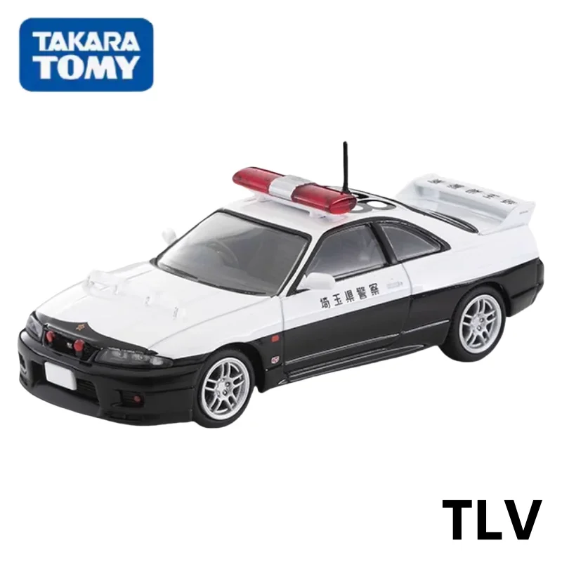 TAKARA TOMY TLV 1:64 N322a GTR R33 Saitama Polizeiauto, statisches Miniaturauto aus Legierung aus Druckguss, Modespielmodell, Spielzeuggeschenk für Jungen.