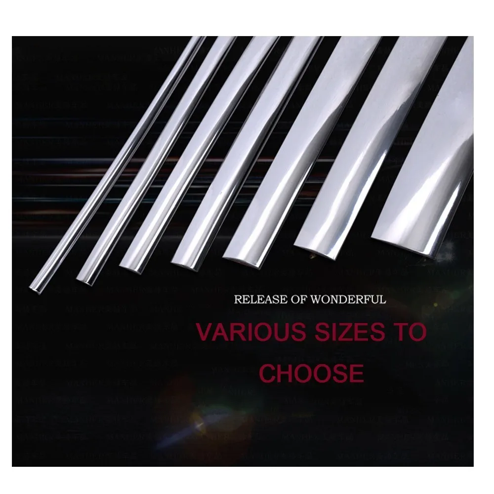 Auto-adesivo Chrome Strip Molding Decoração, Car Styling, Bumper Protector, Trim Tape, Side Door, Auto