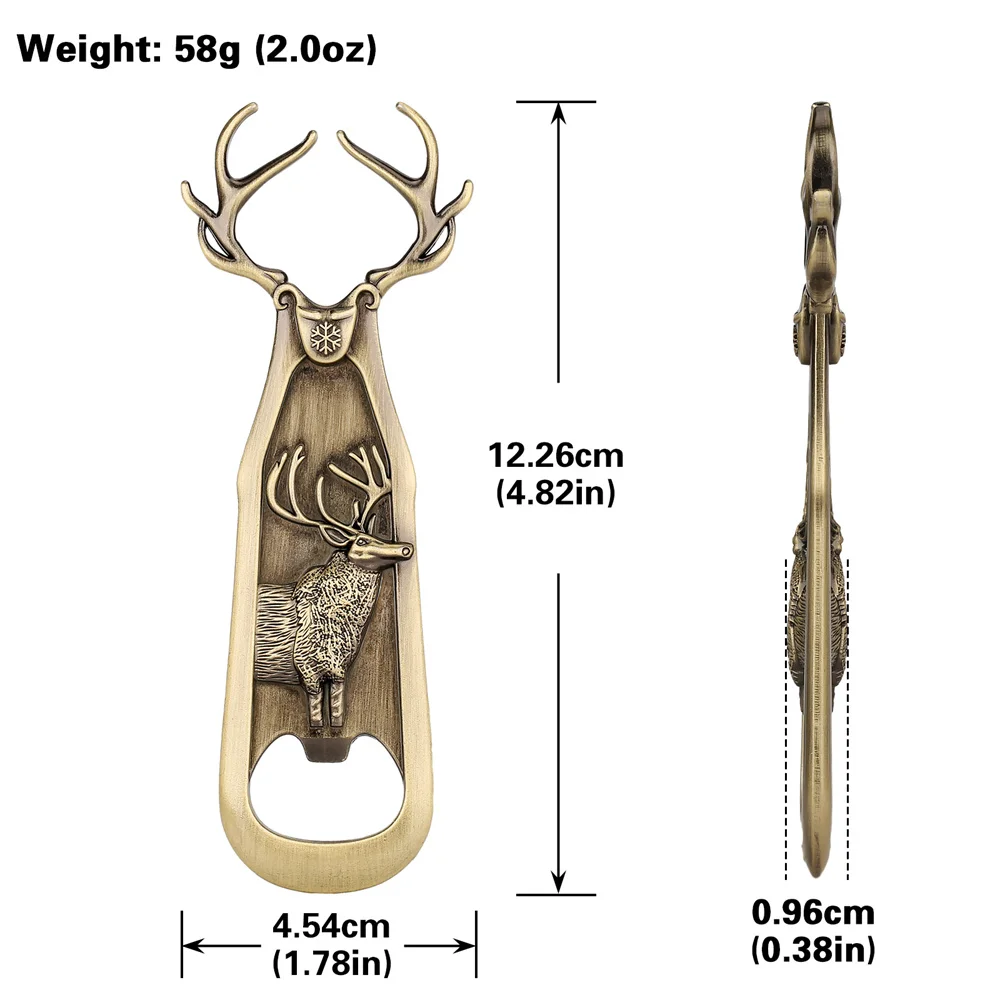 Alloy Metal Beer Bottle Opener Deer Reindeer Antlers Design Openors Kitchen Bar Tool Christmas Thanksgiving Birthday Gift
