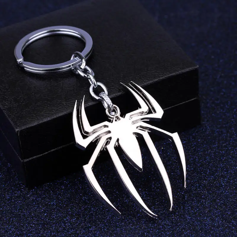 New Cartoon Spider-Man Metal Keychain Pendant Marvel Superhero Spiderman Keychain Accessories Backpack Pendant Christmas Gift