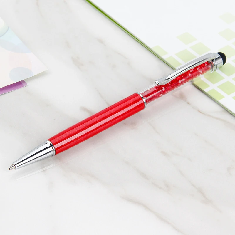 Metal Simple Ballpoint Pen Creative Cute Gel Pen Mobile Phone Touch Pen Custom Logo School Office Writing Supplies Wholesale