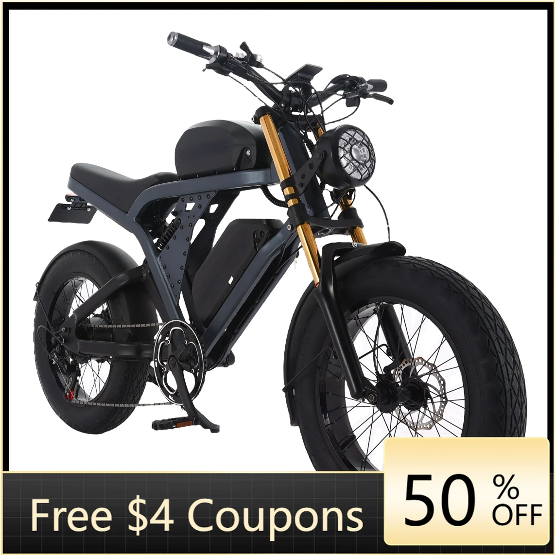 

Rs New Wholesale US Stock Power Motor Electric Bicycle Dual Battery Beach Fast Electric Bicycle Electric Motorcycle 20 Inch Lith