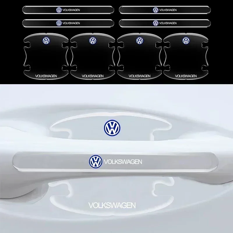 

Transparent Car Door Handle Bowl Sticker Anti-collision Strip for VW Rline Golf GTI Bora Passat Jetta Beetle Scirocco Lavida