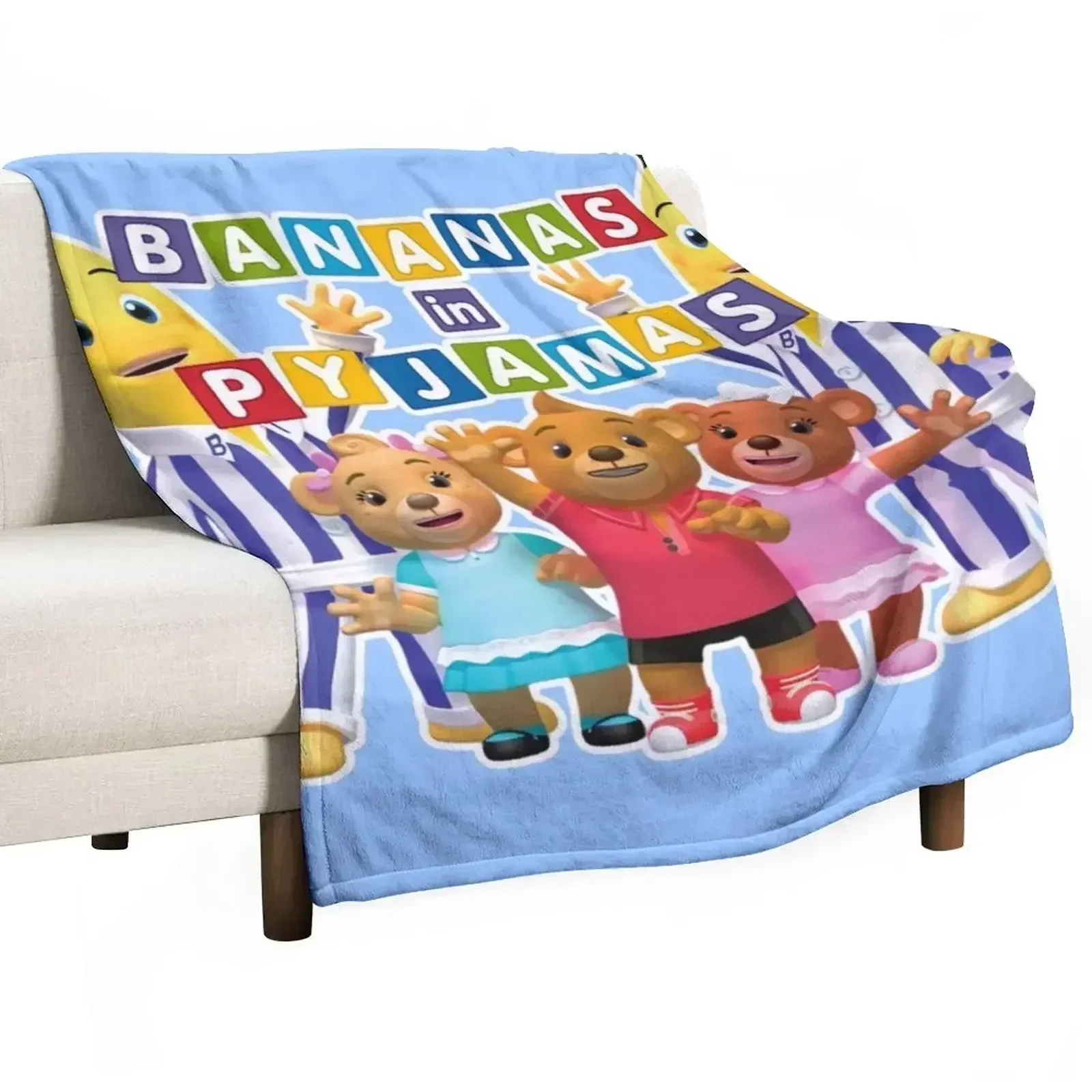 Bananas in Pyjamas team Throw Blanket Luxury Designer Loose Fashion Sofas Polar Flannel Fabric bed plaid Blankets