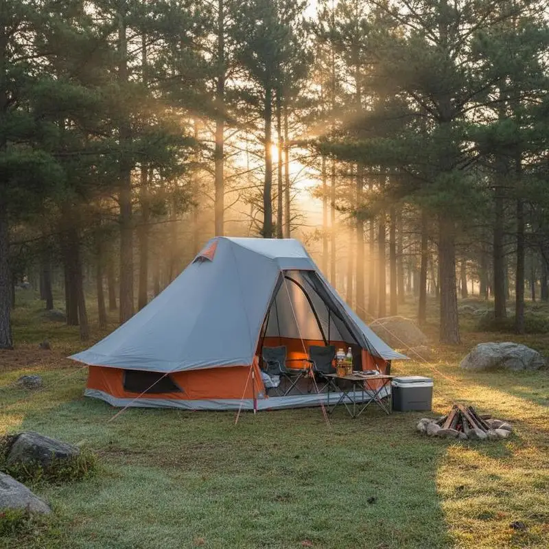 Tipi familiar con techo para actividades al aire libre – impermeable, resistente al viento y fácil de montar
