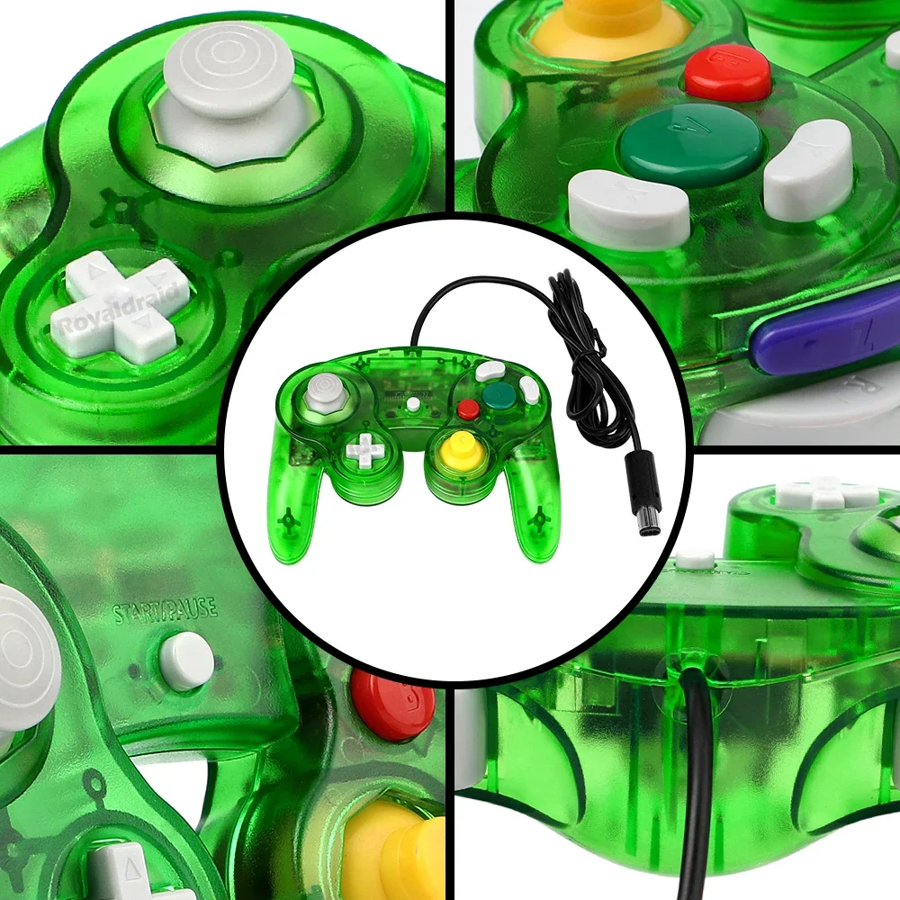 لوحة تحكم لعبة Joypad لـ NGC ، لوحة ألعاب قديمة ، لوحة ألعاب ، شفافة ، سلكية ، لوحة ألعاب للألعاب ، كلاسيكية ، شحن سريع