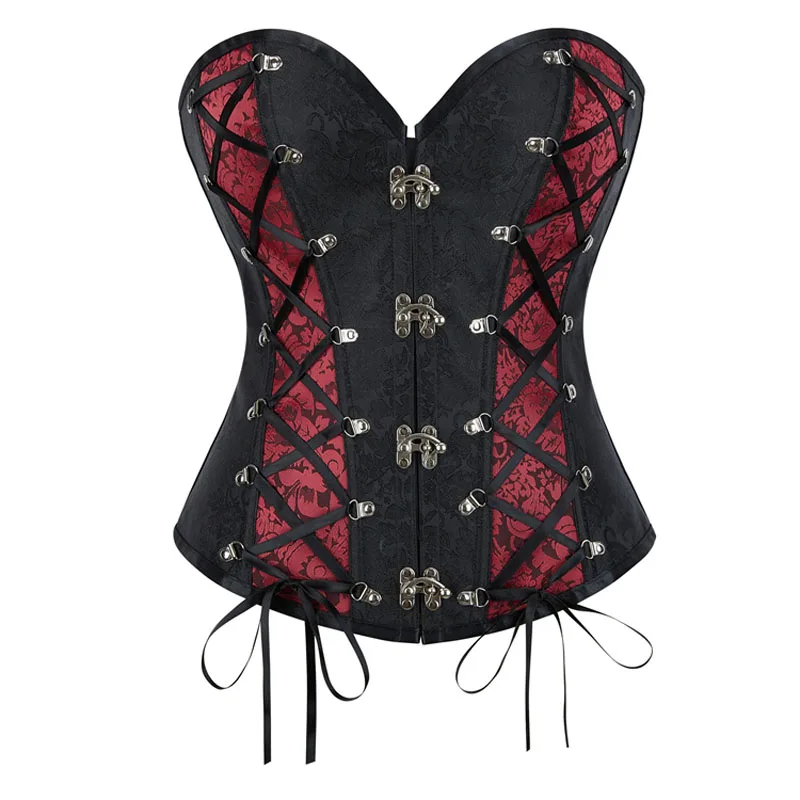

Women's Gothic Steampunk Corset Tops Fashion Brocade Corsets and Bustiers Body Shaper Lingerie Corselet Carnival Party Costumes