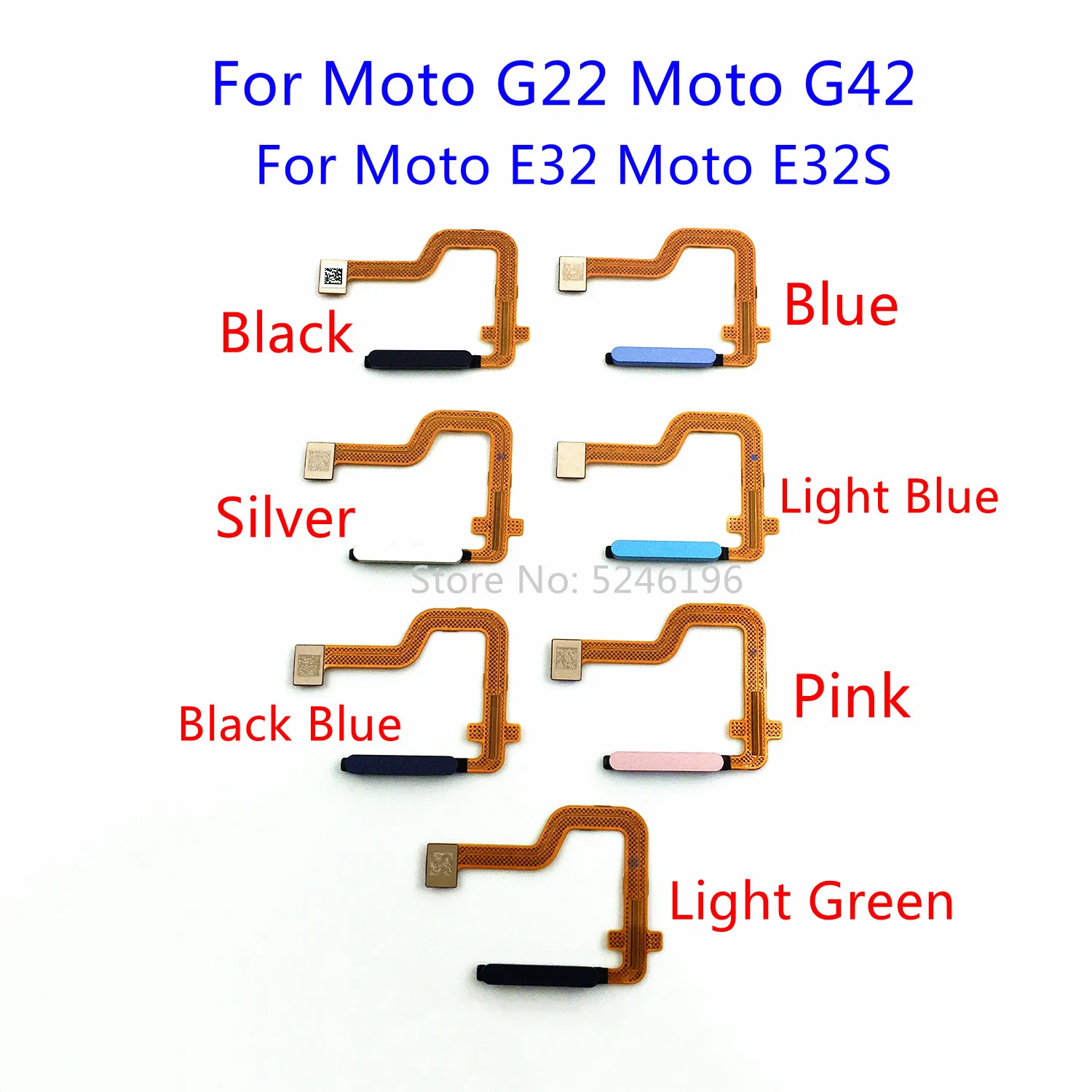 

1 шт. гибкий кабель датчика отпечатков пальцев для Motorola Moto G22 XT2231-1-2-5 Moto G42 XT2233-1-2 Moto E32 Moto E32S Touch ID замена.