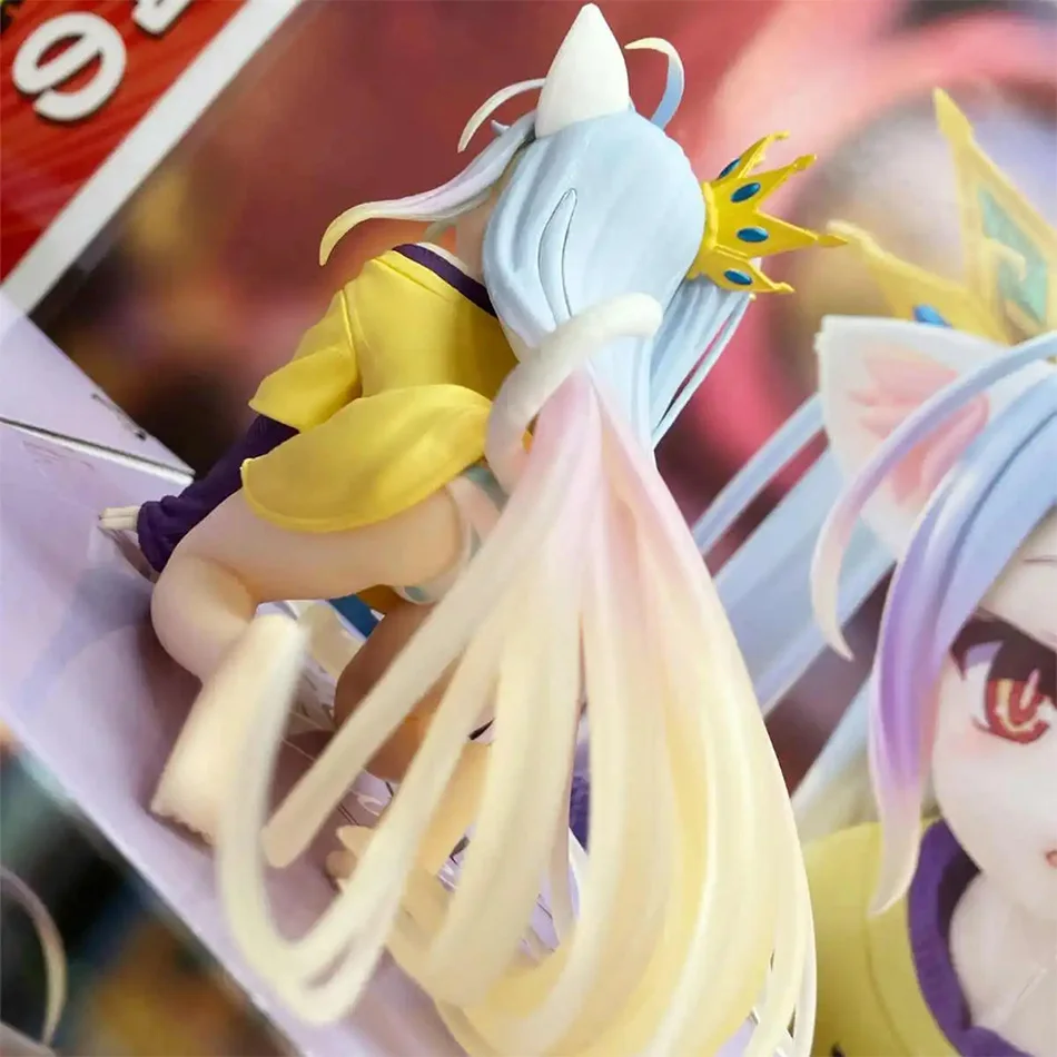 Oryginalne figurki anime NO GAME NO LIFE Shiro, urocze, na biurko, dostępne od ręki, kolekcja modeli, zabawki, prezenty.