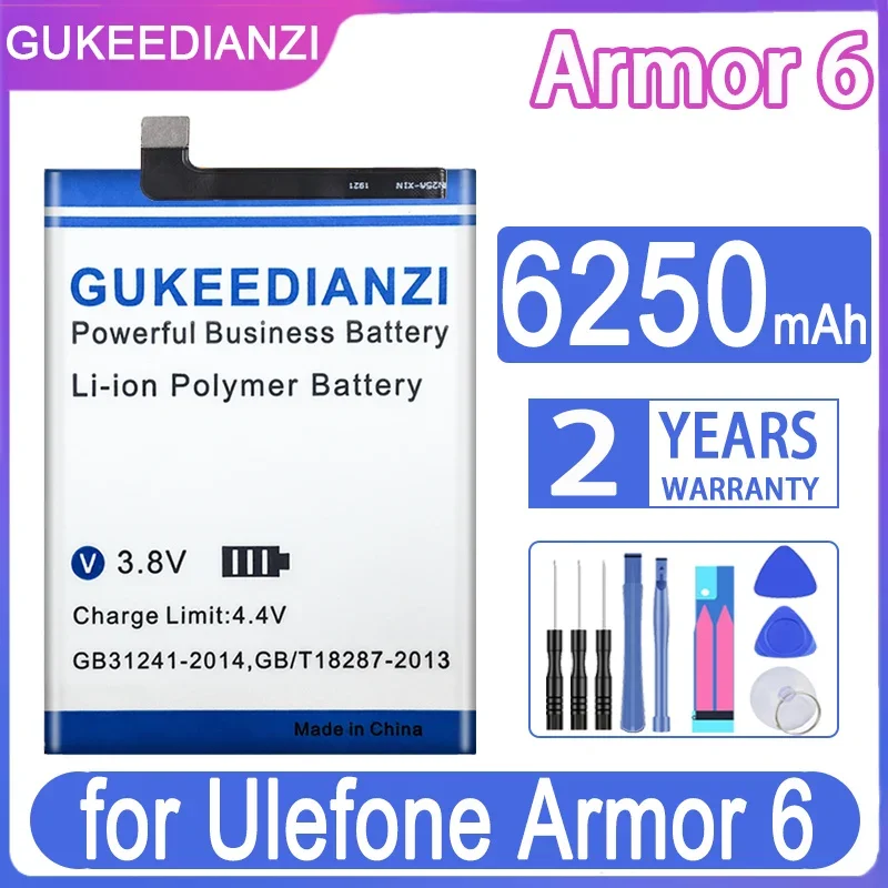 GUKEEDIANZI Battery for Ulefone Armor 2 3 5 5S 6 7 8 9 9E 10 11 11T X X2 X3 X5 X6 X7 X8 X7Pro/3066/Vienna + Tools