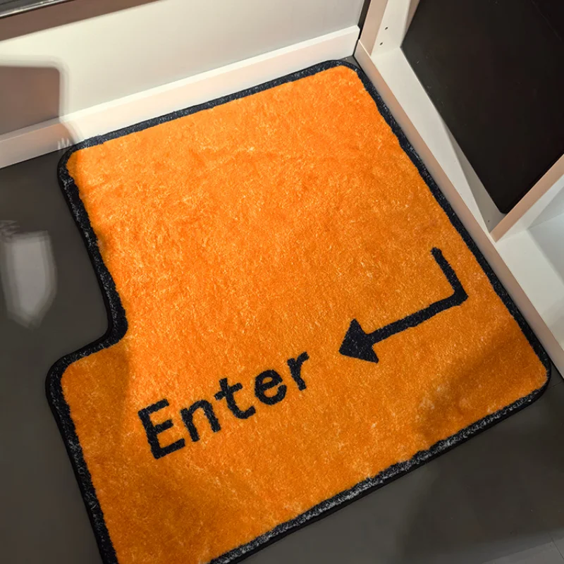 VIKAMA Enter Shape Key Kreative Bodenmatte Küchenteppich Fußmatte Willkommensmatte Badezimmermatte Teppich für Schlafzimmer Teppich für Wohnzimmer Zuhause