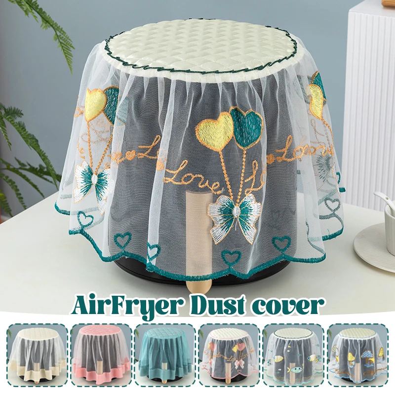 Universal Air Fryer Dust Cover Lace Rice Pot Cover Kitchen Appliances Electric Pressure Cooker Protector Dustproof Cover Decor