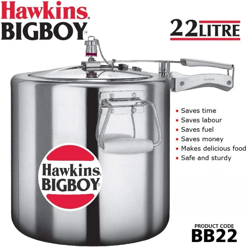 Hawkings Bigboy Aluminium Pressure Cooker, 22 Litre