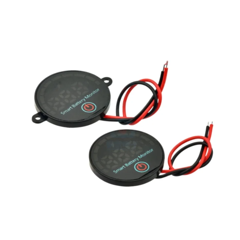 DC7-55V Round LED Voltage and Charge Indicator Light Acidic Lithium Battery Smart Battery Monitor Charge Display Board