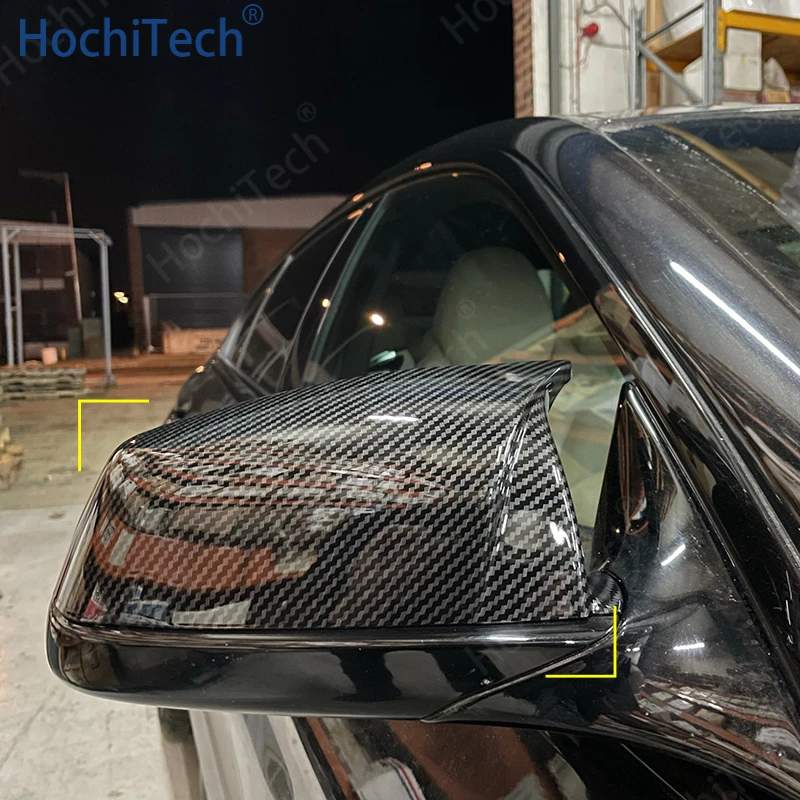 Rückspiegelkappen, seitliche Außenspiegelabdeckung, schwarzer Carbon-Look, für BMW 5 6 7 Serie F10 F11 F07 Gran Turismo 2010–2015 F12 F13 F01 F02