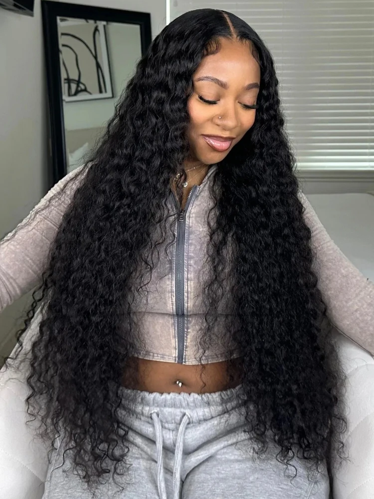 

13x6 Hd Lace Front Wig 250 Density Deep Wave Front Wig 30 40 Inch Human Hair Water Wave Curly 13x4 Lace Front Wig For Women