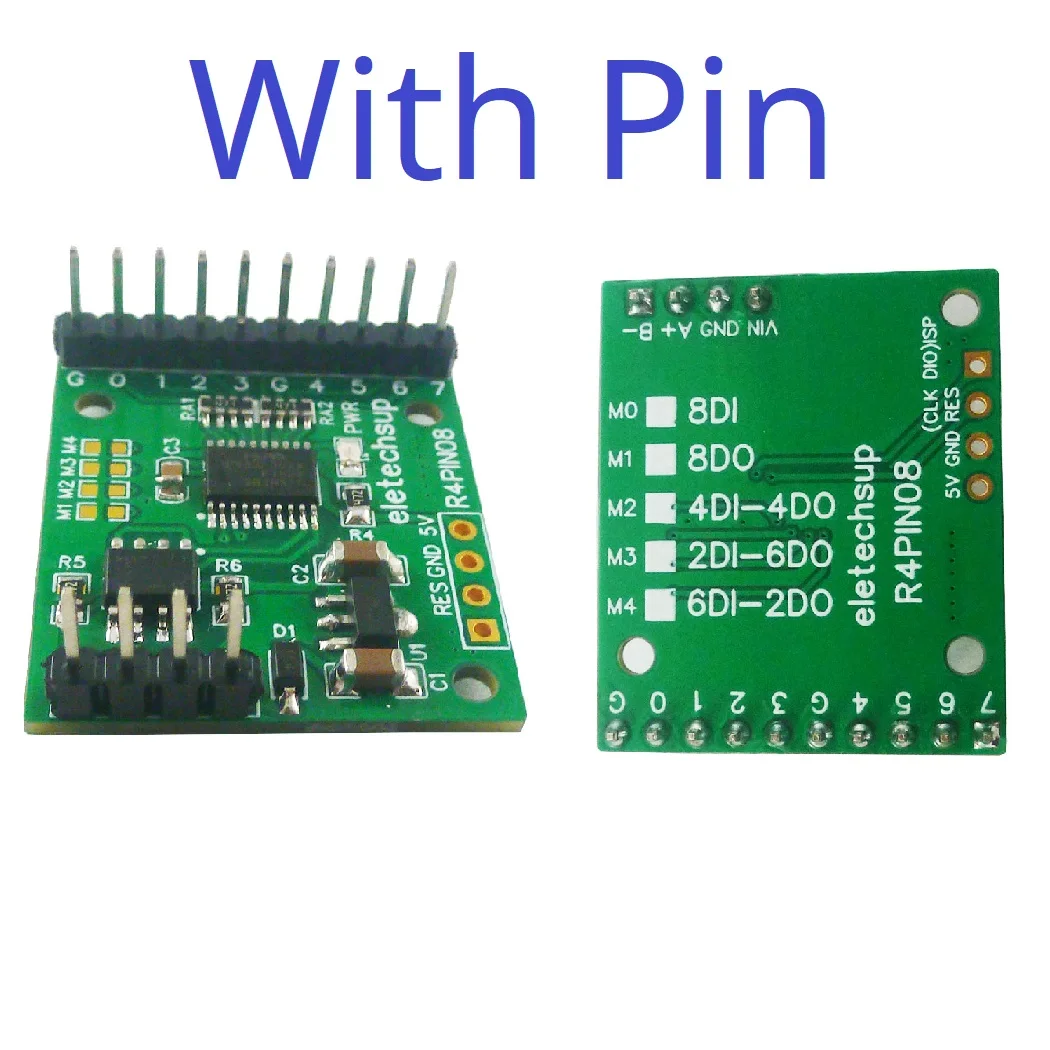 Placa de circuito integrado para Raspberry Pi Arduino ESP32 PLC, núcleo de bus RS485, 8DI/8DO/4DI-4DO/2DI-6DO/6DI-2DO, CC 5 V/12 V/24 V