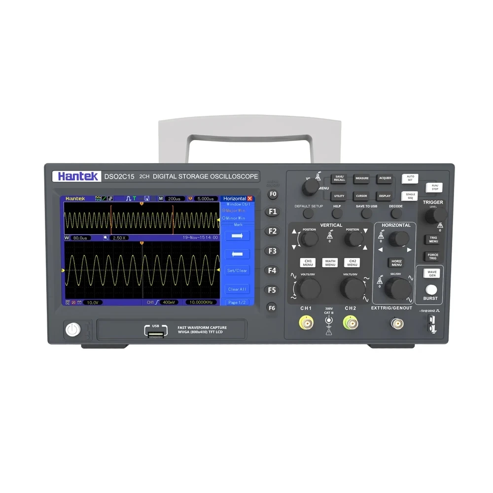 Digital Osciiloscope 2 Channels 100Mhz/150Mhz Storage Osciloscopio 1GSa/s Sample Rate DSO2D10 2D15 Portable Oscilloscop