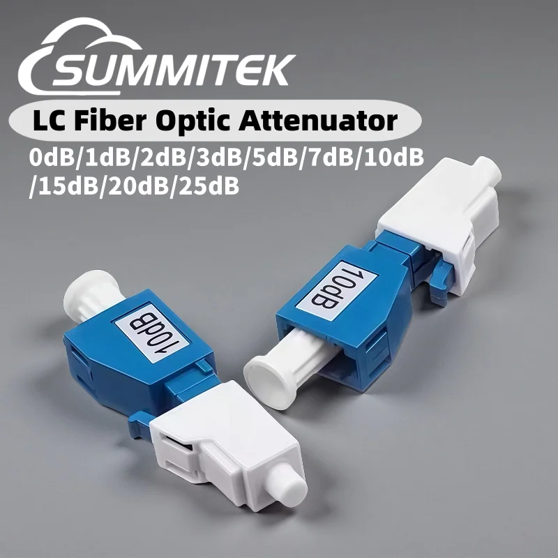 

SUMMITEK LC UPC Fiber Optic Attenuator 1dB 3dB 5dB 10dB 15dB 25dB Plug-In Connector Single Mode Fixed Optical Application Hybrid